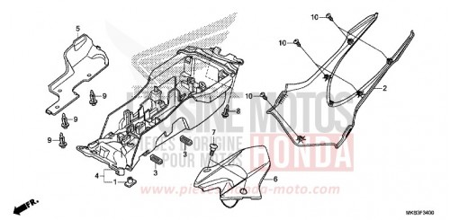 KOTFLUEGEL, HINTEN (CBR1000RR/S) CBR1000SF de 2015